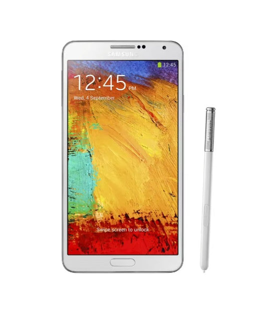 Samsung Galaxy Note 3 4G Global Version White Smartphone Dust Water & Scratch Resistant HD Screen Super/Fast Charging Smartphone (16GB). smp