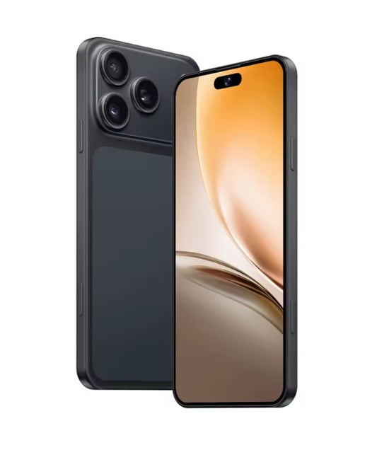 IVMI 17 Pro Max Black Global Version Smartphone Facial Recognition & Fingerprint Unlock Function Dust Water & Scratch Resistant HD Screen Super/Fast Charging Smartphone (RAM 3GB+16GB ROM). smp