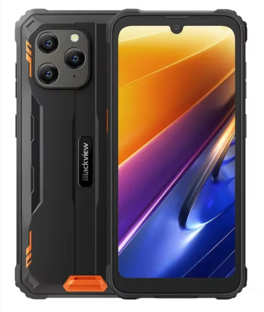 Blackview BV5300 Plus Rugged 4G Android 13 (Orange) Smartphone 6.1inch HD Screen Phone + FREE Bluetooth Earphones + FREE US Plug Adapter + FREE Gift. smp