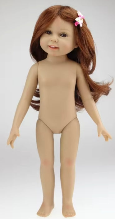 45cm American Baby Reborn Silicone Blue Eyed Girl Doll dll tys
