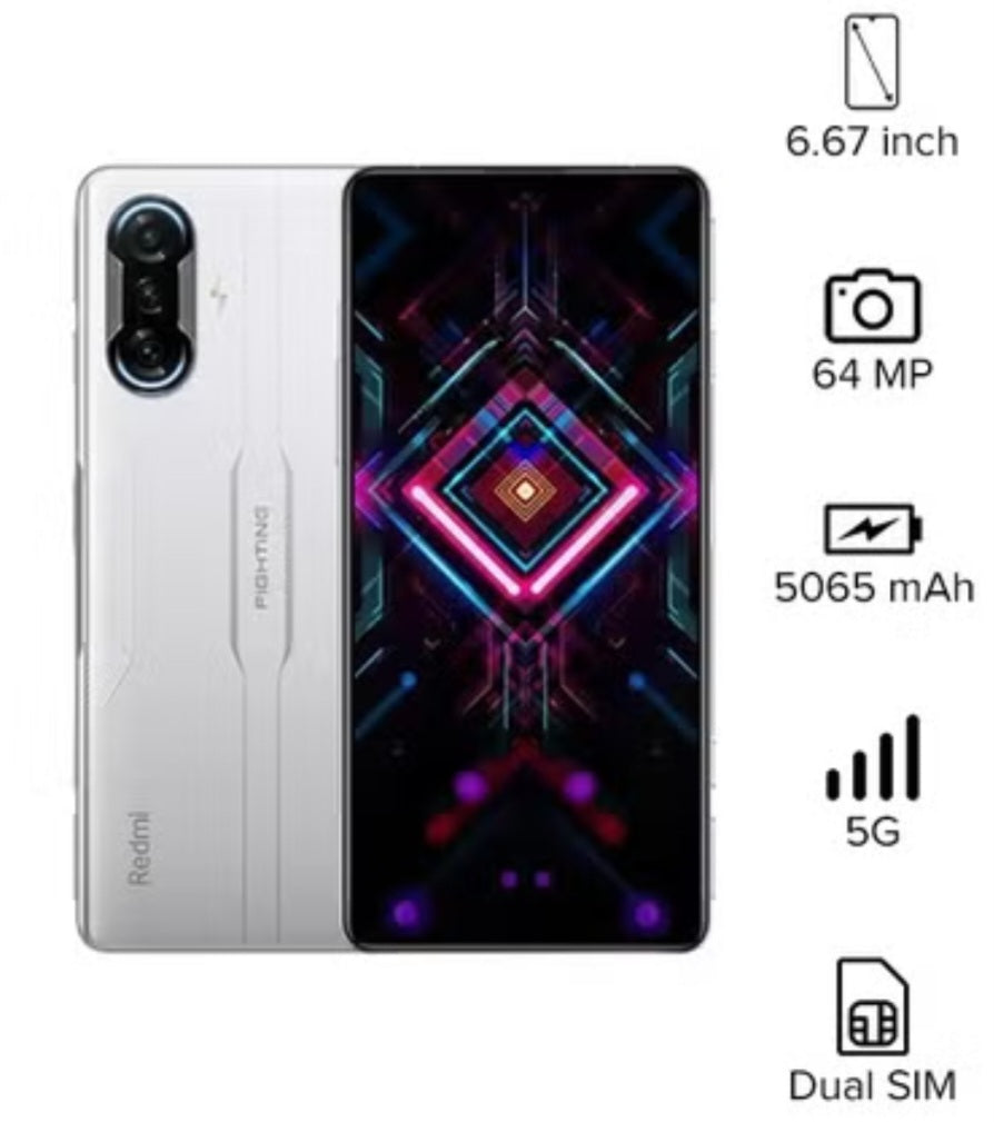 Xiaomi Redmi K40 5G Global Version Silver Smartphone Facial Recognition & Fingerprint Unlock Function Dust Water & Scratch Resistant HD Screen Super/Fast Charging Smartphone (RAM 8GB+256GB ROM).smp