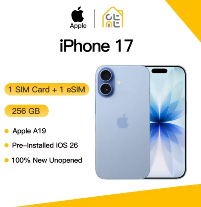Apple iPhone 17 Mist Blue Smartphone Dust Water & Scratch Resistant HD Screen Super/Fast Charging Smartphone (256GB ROM). smp