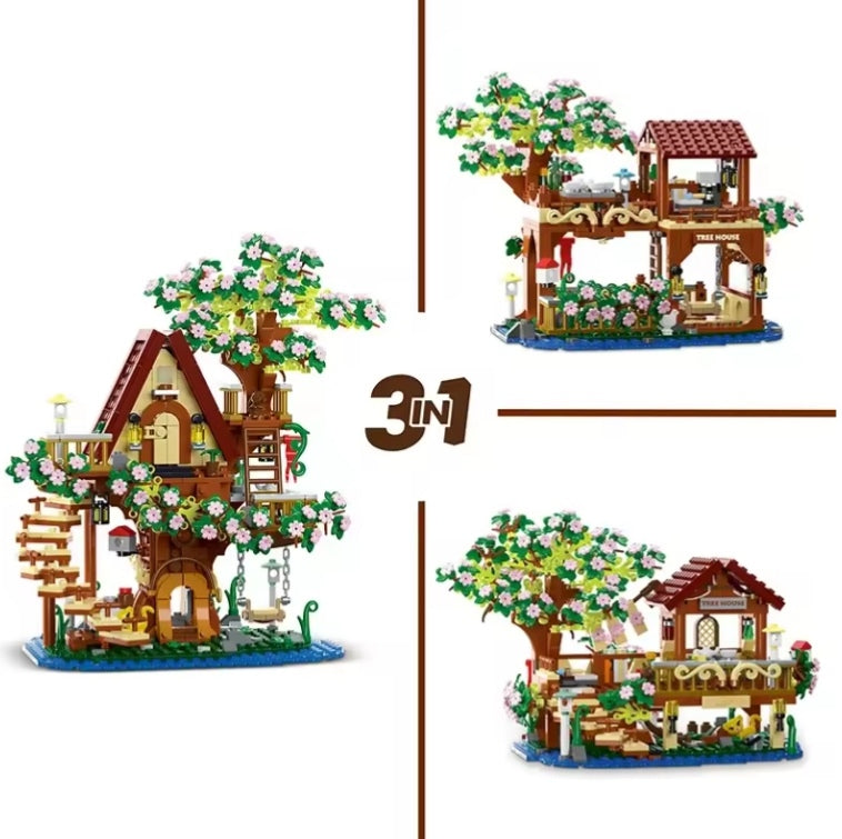 Children's Fantasy Treehouse Building Blocks Set Toys (without box) tys bbs