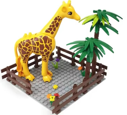 Children's Giraffe In Enclosure Building Blocks Set Toys tys bbs