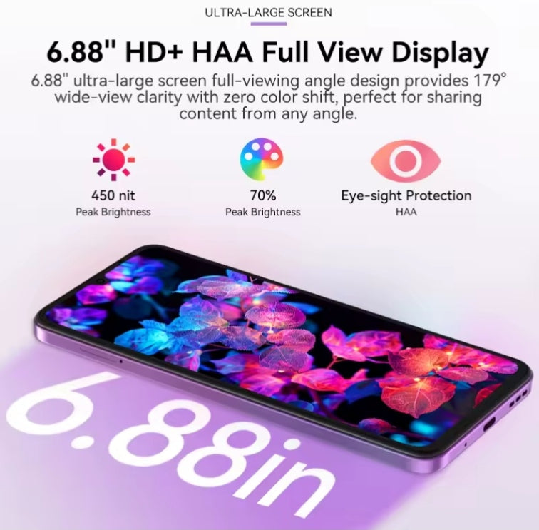 IIIF150 Action A5Pro 6.8inch HD+ Global Version Android 15 8GB RAM 256 GB ROM (Natural Titanium) Smartphone smp