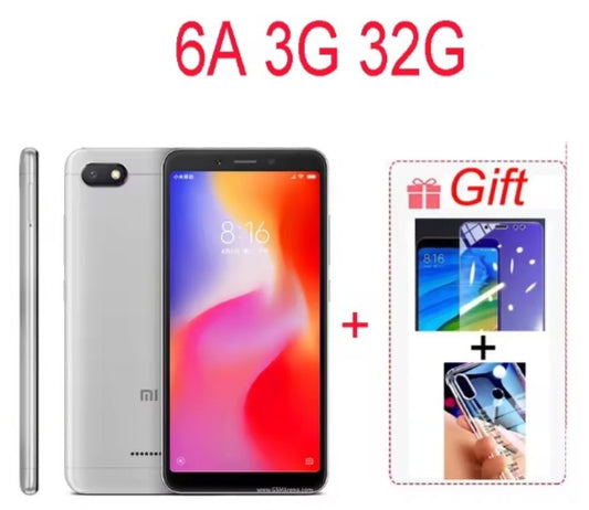 Xiaomi Redmi 6A Global Version Grey Smartphone Facial Recognition & Fingerprint Unlock Function Dust Water & Scratch Resistant HD Screen Super/Fast Charging (RAM 3GB+32GB ROM) Smartphone + FREE Gifts + TFCard. smp