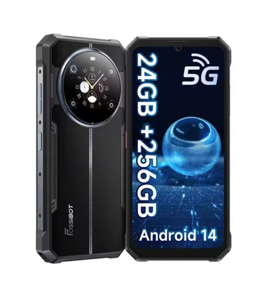 FOSSIBOT F109 5G Global Version Rugged Smartphone Facial Recognition & Fingerprint Unlock Function Dust Water & Scratch Resistant HD Screen Super/Fast Charging Smartphone + FREE BT Earphone. smp