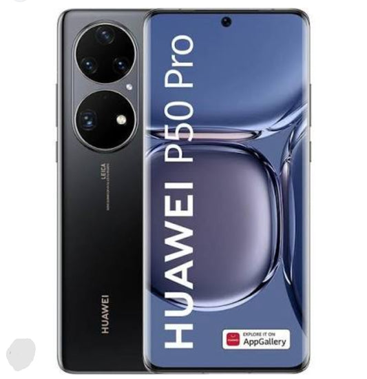 Huawei P50 Pro 4G SmartPhone Chinese Version Facial Recognition & Fingerprint Unlock Function Dust Water & Scratch Resistant HD Screen Super/Fast Charging (RAM 28GB+128GB ROM) (Black) Smartphone smp
