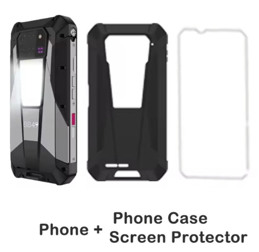 Tank 3 Pro Rugged Global Version Smartphone Facial Recognition & Fingerprint Unlock Function Dust Water & Scratch Resistant HD Screen Super/Fast Charging Smartphone + FREE Screen Protector + Phone Case smp