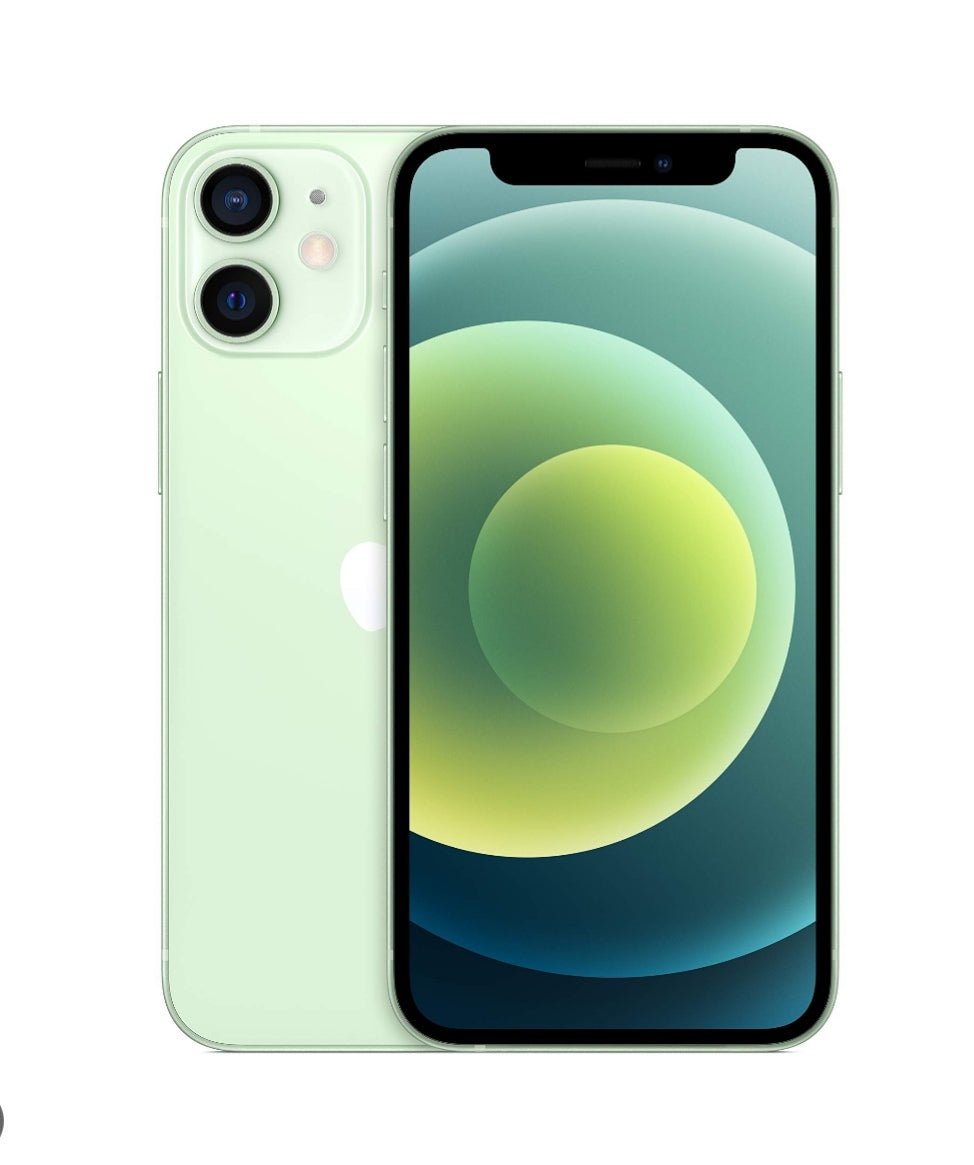 Apple iPhone 12 Mini Smartphone Facial Recognition Function Dust Water & Scratch Resistant HD Screen Super/Fast Charging (64GB ROM) (Green) Smartphone smp