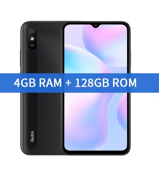 Xiaomi Redmi 9A 4G Global Version Smartphone Facial Recognition Function Dust Water & Scratch Resistant HD Screen Super/Fast Charging (RAM 4GB+128GB ROM) (Black) Smartphone smp