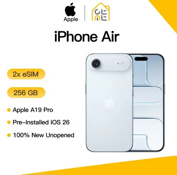 Apple iPhone Air Sky Blue Smartphone Dust Water & Scratch Resistant HD Screen Super/Fast Charging Smartphone (256GB ROM). smp