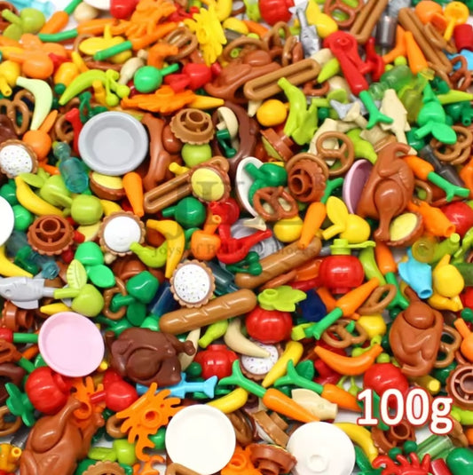 Children's Fruit/Food Building Blocks Set Toys (100g) tys bns
