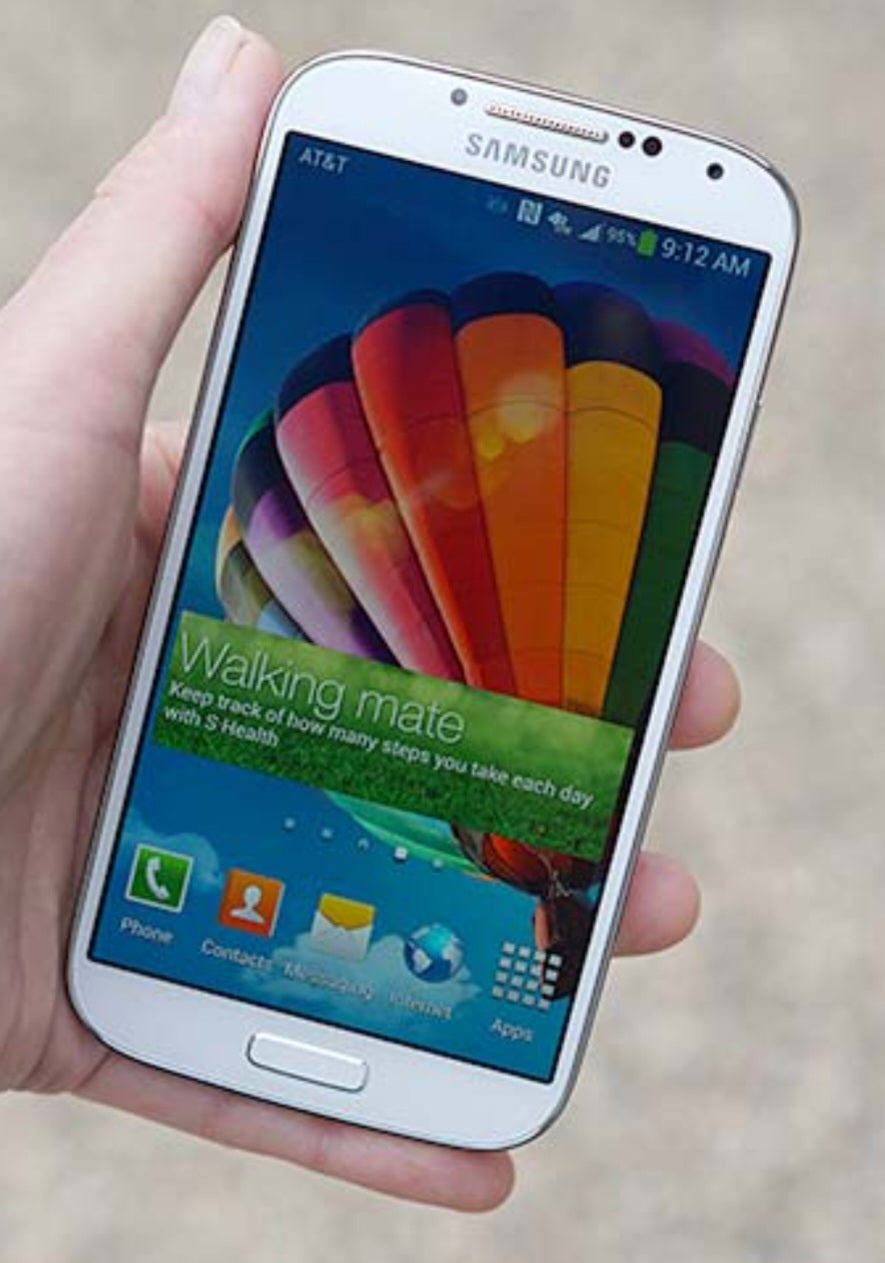 Samsung Galaxy S4 Global Version White Smartphone Dust Water & Scratch Resistant HD Screen Super/Fast Charging Smartphone (I9500). smp