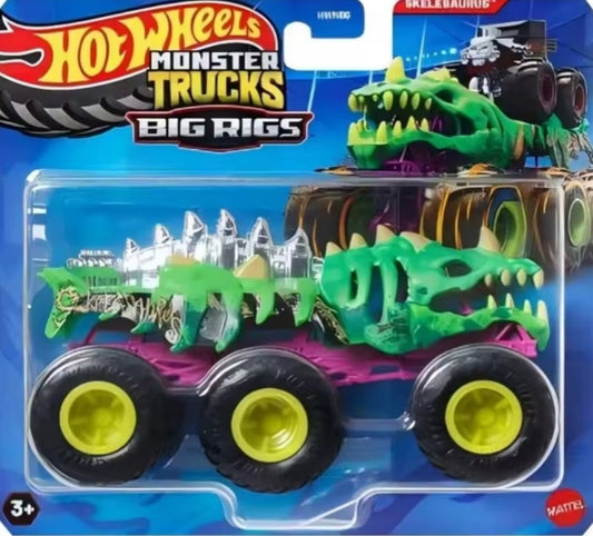 2025 Hot Wheels Monster Trucks Big Rigs "E-Skellsaurus" Toy Car tys crs