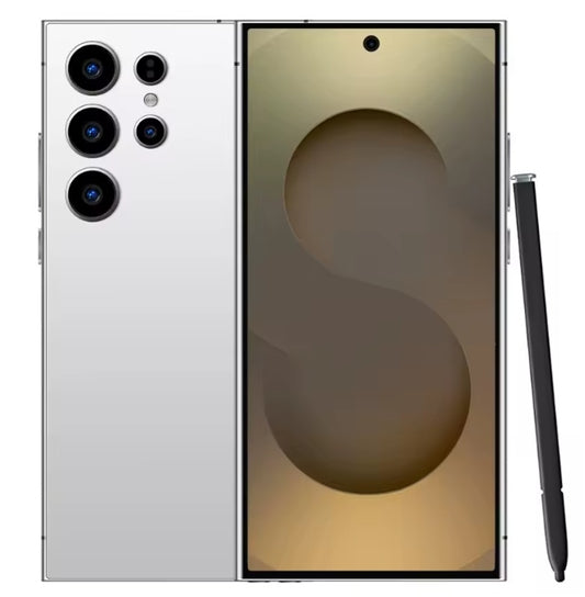 S27 Ultra Global Edition Facial Recognition Function Smartphone 7.3inch HD Screen RAM 12GB+512GB ROM (White) Smartphone smp