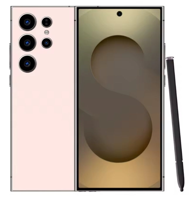 S27 Ultra Global Edition Facial Recognition Function Smartphone 7.3inch HD Screen RAM 12GB+512GB ROM (Gold) Smartphone smp