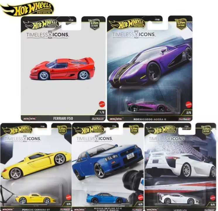 Hot Wheels Timeless Icons, Ferrari F50, Porsche, etc tys crs