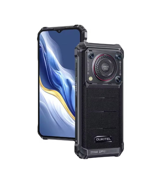 Oukitel WP36 Pro Rugged Global Version Smartphone Facial Recognition & Fingerprint Unlock Function Dust Water & Scratch Resistant HD Screen Super/Fast Charging Black Smartphone smp