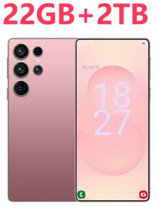 2025 S26 Ultra 7.3inch HD 4G 5G Android 22GB+2TB (Rose Gold) Smartphone smp