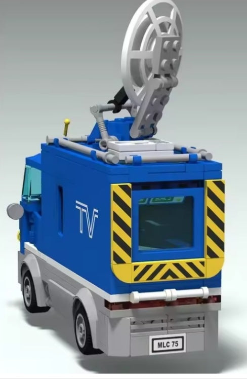 Desktop Decor City TV Van Building Blocks Set Toys tys bbs