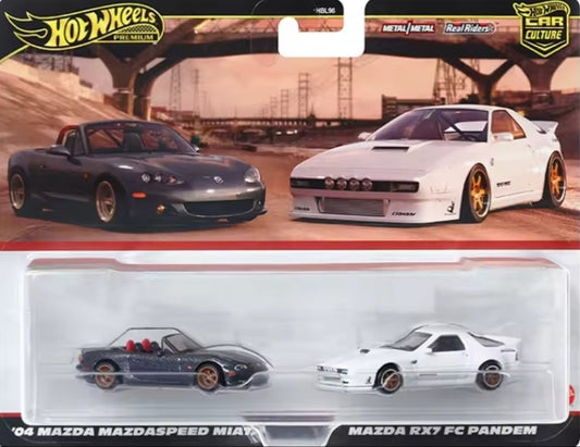Hot Wheels Premium JDM Mazda Series "Mazda RX7 FC Pandem" Toy Car tys crs