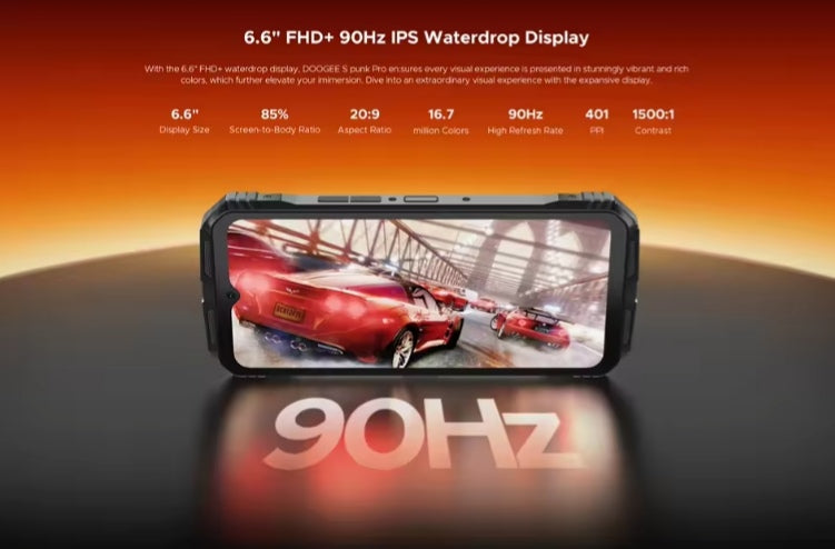 DOOGEE S PUNK PRO Waterproof Smartphone Global Version HD Screen Super/Fast Charging (Silver) Smartphone smp