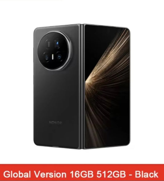 Honor Magic V5 5G Global Version Black Smartphone Facial Recognition & Fingerprint Unlock Function Dust Water & Scratch Resistant HD Screen Super/Fast Charging Smartphone smp