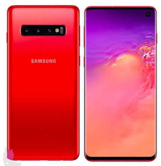 Samsung Galaxy S10 Plus 4G Global Version Smartphone Facial Recognition & Fingerprint Unlock Function Dust Water & Scratch Resistant HD Screen Super/Fast Charging (Cardinal Red) Smartphone smp