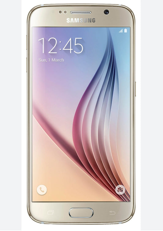 Samsung Galaxy S6 US Version Gold Smartphone Dust Water & Scratch Resistant HD Screen Super/Fast Charging Smartphone (G920V). smp