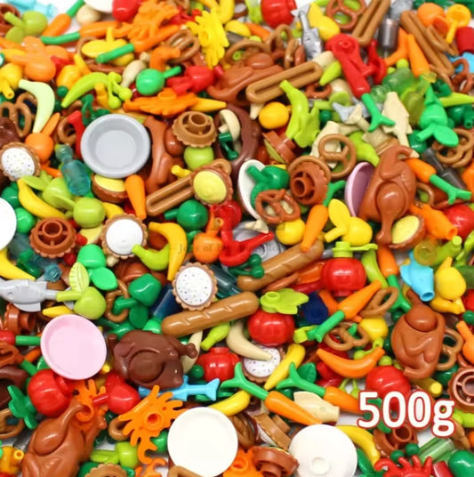 Children's Fruit/Food Building Blocks Set Toys (500g) tys bbs