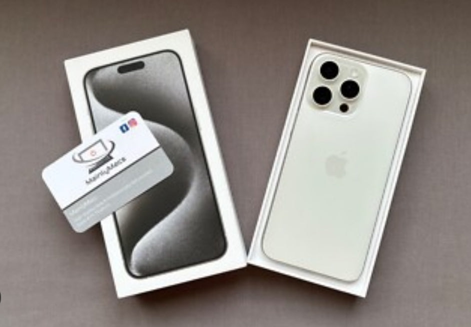 Apple iPhone 15 Pro Max 5G Smartphone Chinese/US Version Facial Recognition Function Dust Water & Scratch Resistant HD Screen Super/Fast Charging (ROM 1TB) ((White) Smartphone smp
