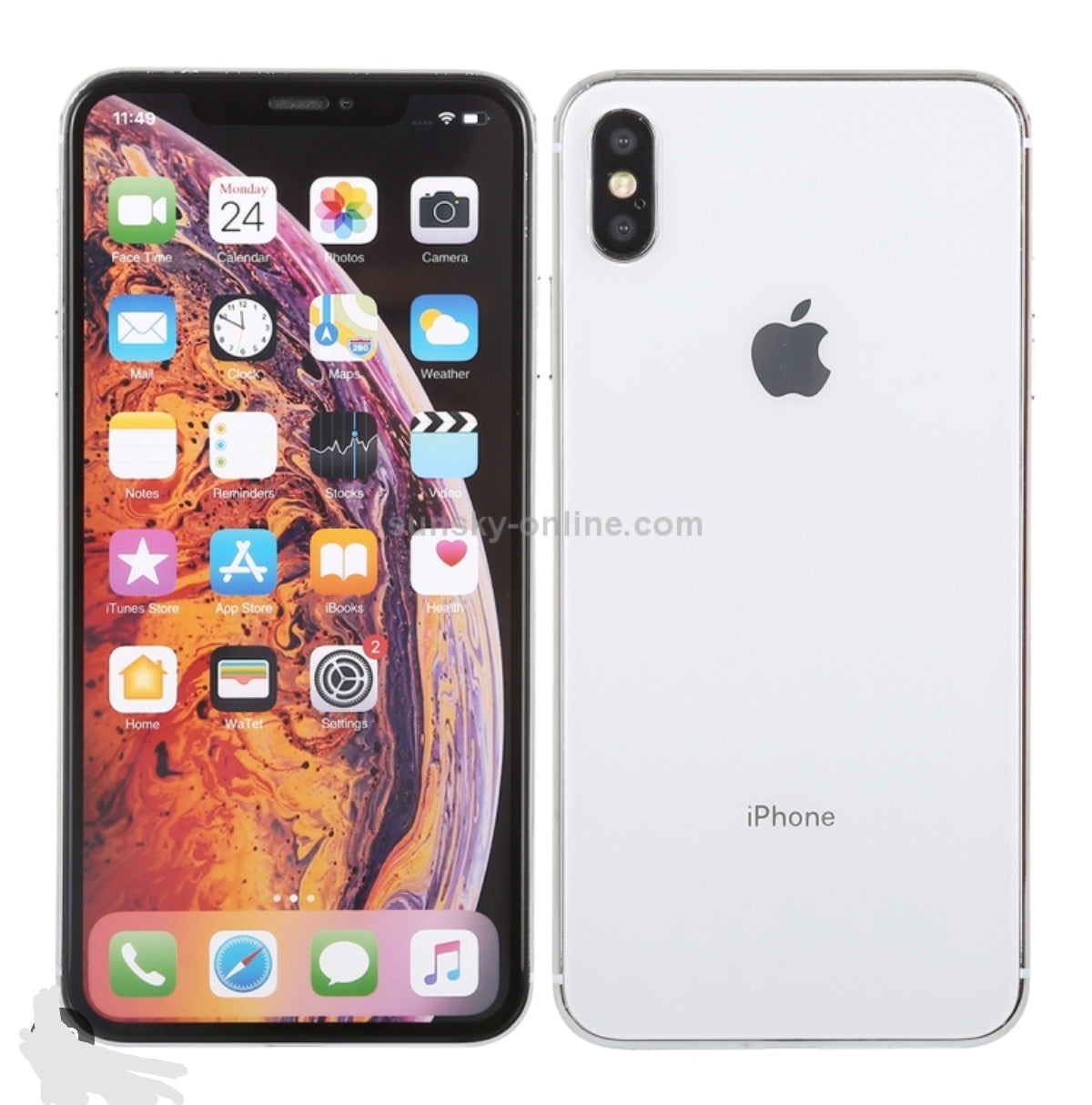 Apple iPhone XS Smartphone Facial Recognition Function Dust Water & Scratch Resistant HD Screen Super/Fast Charging (256GB ROM) (White) Smartphone + FREE Earphones. smp