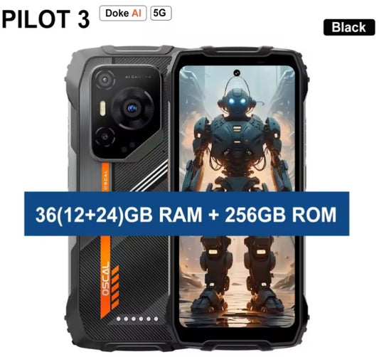 Blackview OSCAL PILOT 3: 6.78inch HD Screen RAM12GB+256ROM 5GAndroid (Black) Official Standard Smartphone smp