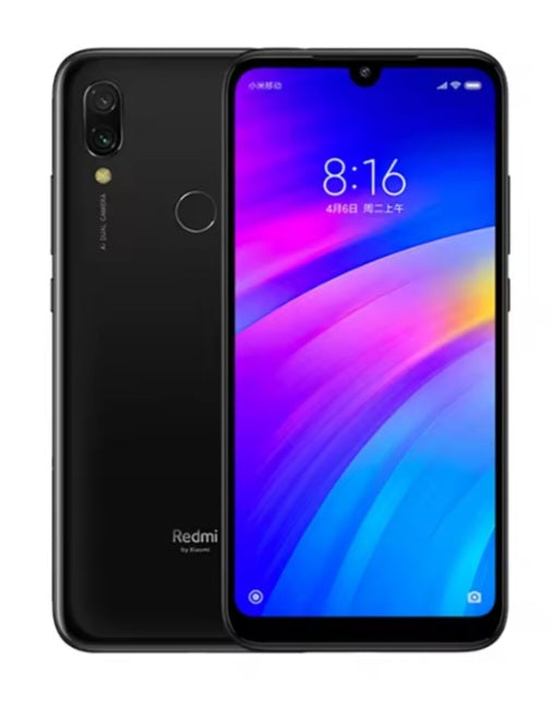 Xiaomi Redmi 7 Global Version Black Smartphone Facial Recognition & Fingerprint Unlock Function Dust Water & Scratch Resistant HD Screen Super/Fast Charging (RAM 3GB+32GB ROM) Smartphone. smp