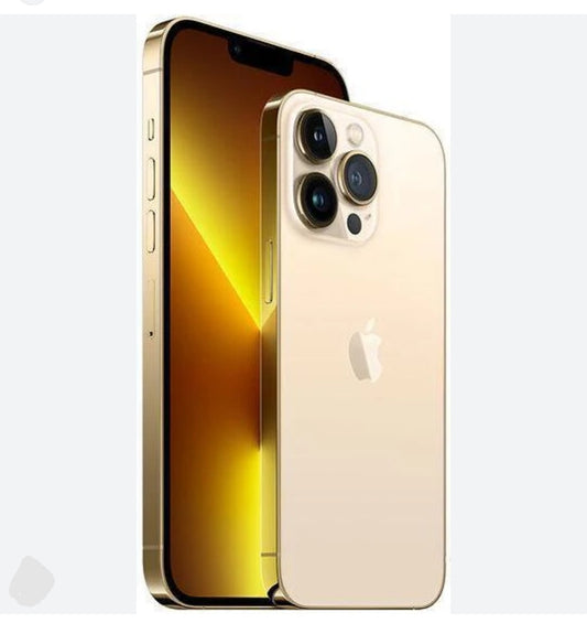 Apple iPhone 13 Pro Smartphone Facial Recognition Function Dust Water & Scratch Resistant HD Screen Super/Fast Charging (standard set 128GB ROM) (Gold) Smartphone smp