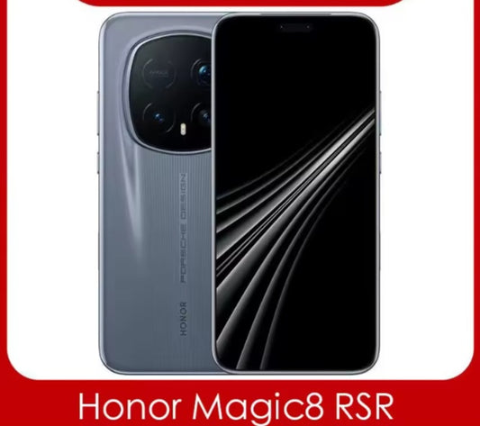 Honor Magic 8 RSR Chinese Version Grey Smartphone Facial Recognition & Fingerprint Unlock Function Dust Water & Scratch Resistant HD Screen Super/Fast Charging (RAM 16GB+512GB ROM) Smartphone. smp