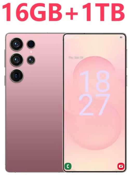 2025 S26 Ultra 7.3inch HD 4G 5G Android 16GB+1TB (Rose Gold) Smartphone smp