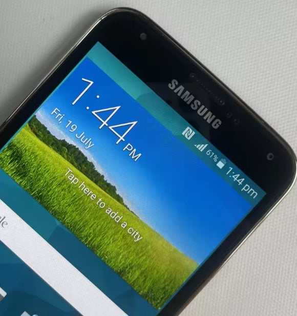 Samsung Galaxy S5 Global Version Blue Smartphone Dust Water & Scratch Resistant HD Screen Super/Fast Charging Smartphone. smp