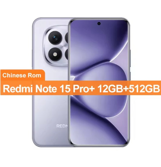 Xiaomi  Redmi Note 15 Pro Plus Chinese Version Purple Smartphone Facial Recognition & Fingerprint Unlock Function Dust Water & Scratch Resistant HD Screen Super/Fast Charging (RAM 12GB+512GB) Smartphone smp