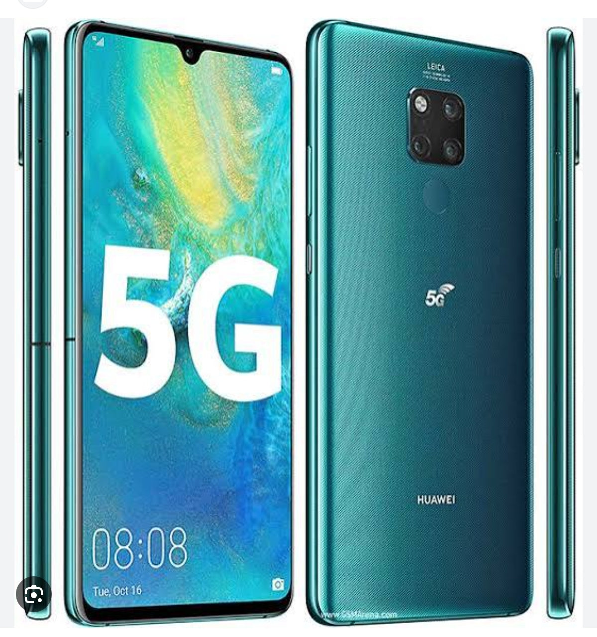 Huawei Mate 20 X 5G Global Version Smartphone Facial Recognition & Fingerprint Unlock Function Dust Water & Scratch Resistant HD Screen Super/Fast Charging (RAM 8GB+256GB ROM) (Green) Smartphone smp