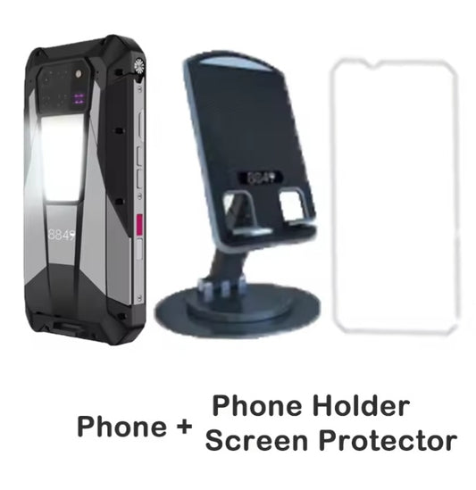 Tank 3 Pro Rugged Global Version Smartphone Facial Recognition & Fingerprint Unlock Function Dust Water & Scratch Resistant HD Screen Super/Fast Charging Smartphone + FREE Screen Protector + Phone Holder smp