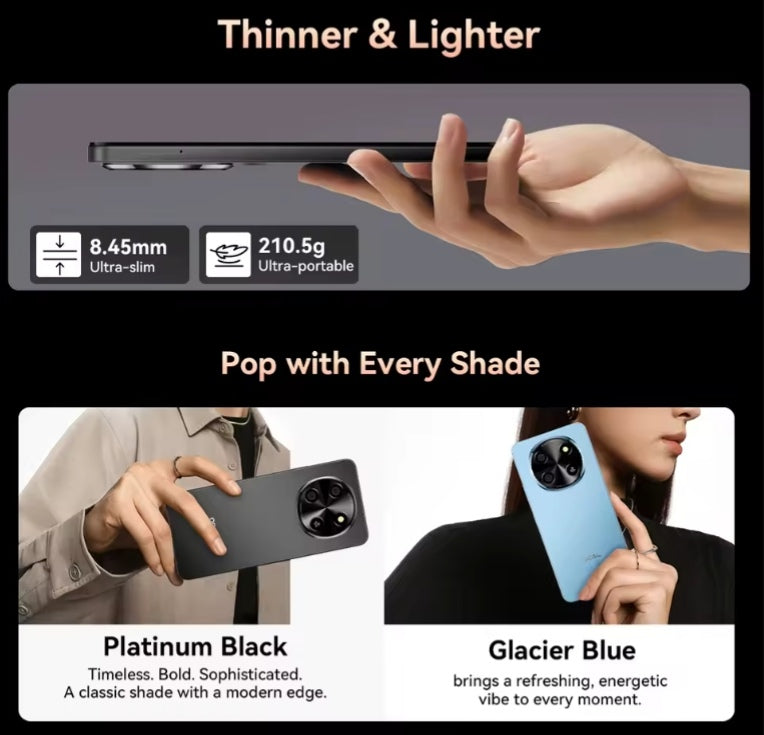 Blackview OSCAL TIGER 8 5G Android 15 AI Smartphone RAM 4GB+128GB ROM (Black) Global Version Smartphone smp