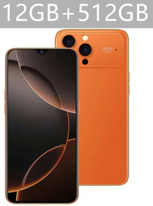 2026 i17Pro Max HD 7.3inch Android 12GB+512GB (Orange) Smartphone smp
