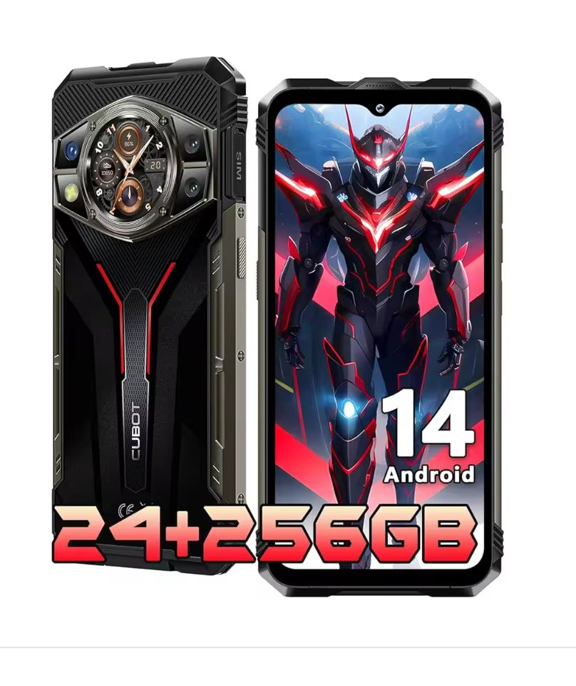 CUBOT KingKong AX Rugged Waterproof Smartphone Global Version HD Screen Android 14 Super/Fast Charging (Black) Smartphone smp