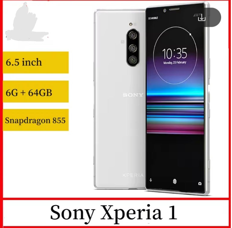 Sony Xperia 1 Smartphone Water Resistant Dustproof HD Screen Super/Fast Charging Japan Version (Grey) Smartphone smp