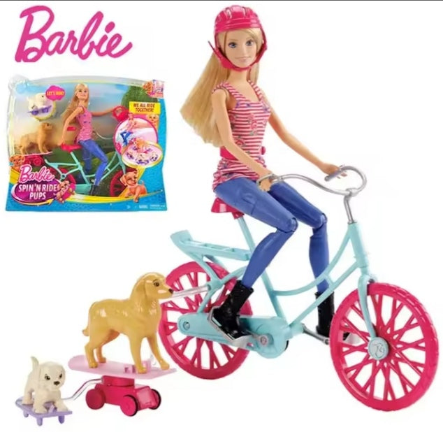 Original Barbie Doll 25th Anniversary Collector's Edition "Spin N' Ride Pups" Doll tys dll