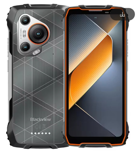 Blackview BL7000 5G AI Rugged Android 15 Smartphone 6.78inch HD+ 2.4K Screen (Orange) Smartphone + FREE BT Earphones + FREE US Plug Adapter. smp