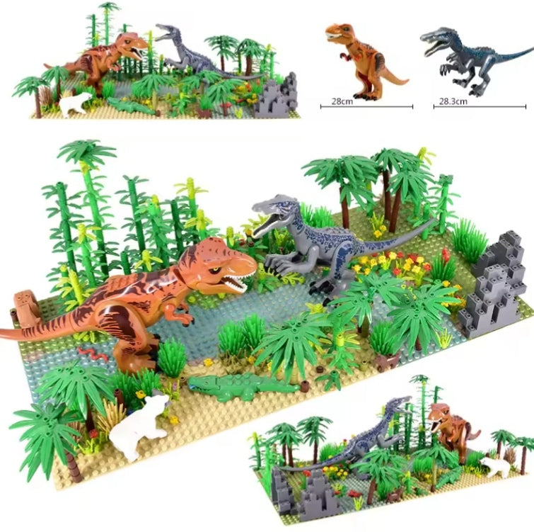 Children's Tropical Rain Forest Jurassic Dinosaur Building Blocks Set Toys tys bbs