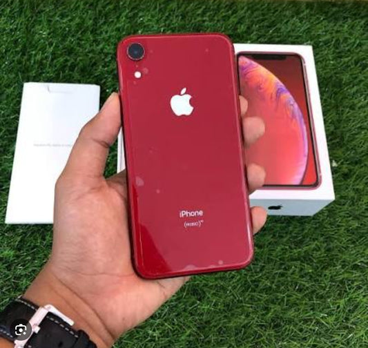 Apple iPhone XR 3G Smartphone Facial Recognition Function Dust Water & Scratch Resistant HD Screen Super/Fast Charging (64GB ROM) (Red) Smartphone + FREE Earphones. smp